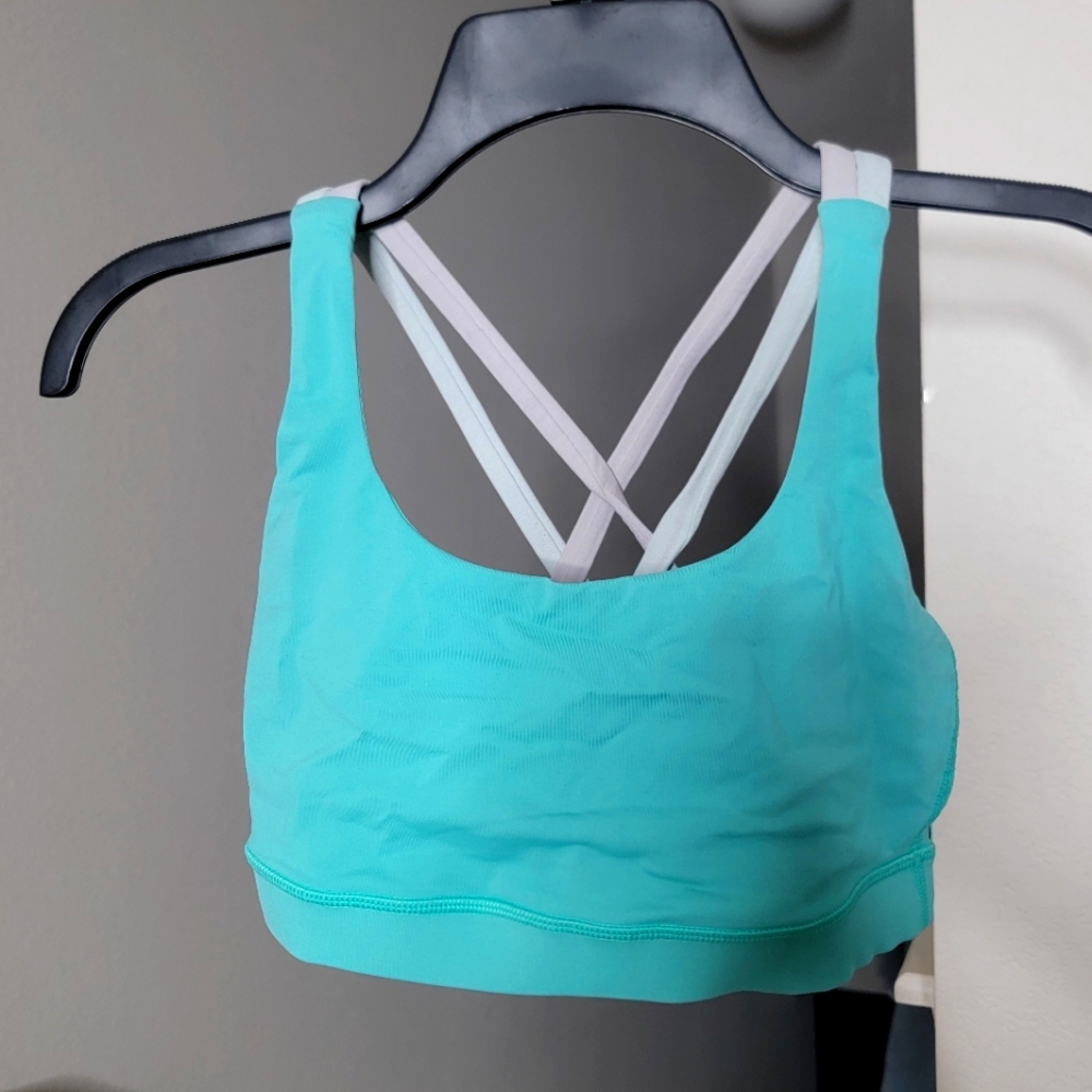 🍋 Lululemon Energy Bra Size 4 in Aqua & Lilac color
